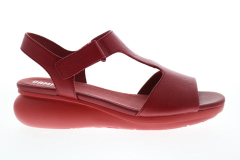 Camper Balloon K200612-006 Womens Red Leather Strap Slingback Sandals Shoes