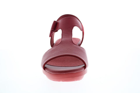 Camper Balloon K200612-006 Womens Red Leather Strap Slingback Sandals Shoes