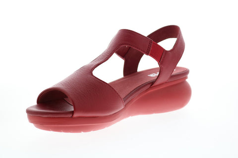 Camper Balloon K200612-006 Womens Red Leather Strap Slingback Sandals Shoes