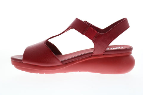 Camper Balloon K200612-006 Womens Red Leather Strap Slingback Sandals Shoes
