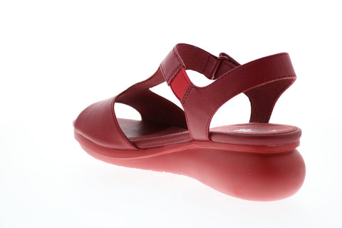 Camper Balloon K200612-006 Womens Red Leather Strap Slingback Sandals Shoes