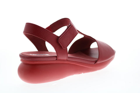Camper Balloon K200612-006 Womens Red Leather Strap Slingback Sandals Shoes
