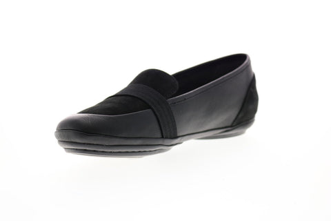 Camper Right Nina K200618-001 Womens Black Leather Loafers Boat Shoes