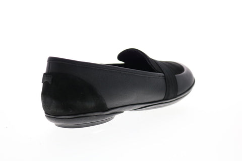 Camper Right Nina K200618-001 Womens Black Leather Loafers Boat Shoes