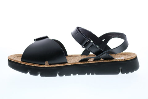 Camper Oruga Sandal K200631-003 Womens Black Leather Slingback Sandals Shoes