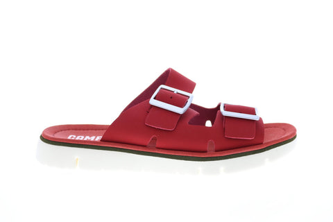 Camper Oruga Sandal K200633-008 Womens Red Leather Strap Sandals Shoes