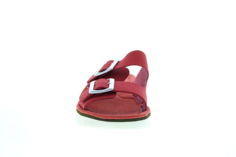 Camper Oruga Sandal K200633-008 Womens Red Leather Strap Sandals Shoes