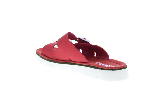 Camper Oruga Sandal K200633-008 Womens Red Leather Strap Sandals Shoes