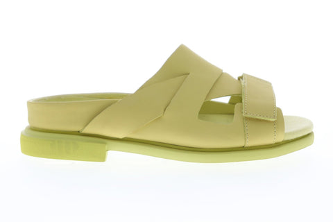 Camper Eda K200637-004 Womens Yellow Leather Strap Flip-Flops Sandals Shoes