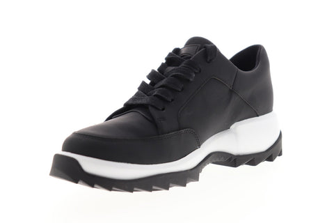 Camper Helix K200643-002 Womens Black Suede Lace Up Low Top Sneakers Shoes