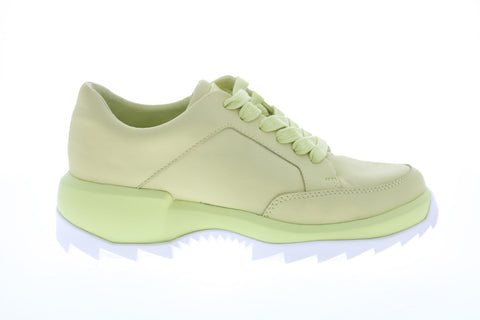 Camper Helix K200643-005 Womens Yellow Leather Lace Up Euro Sneakers Shoes