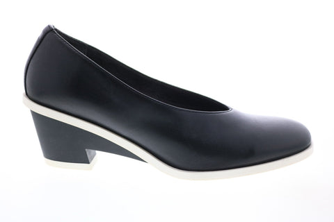 Camper Brooke K200649-004 Womens Black Leather Slip On Pumps Heels Shoes