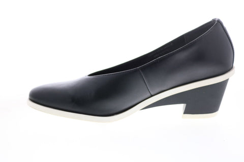 Camper Brooke K200649-004 Womens Black Leather Slip On Pumps Heels Shoes