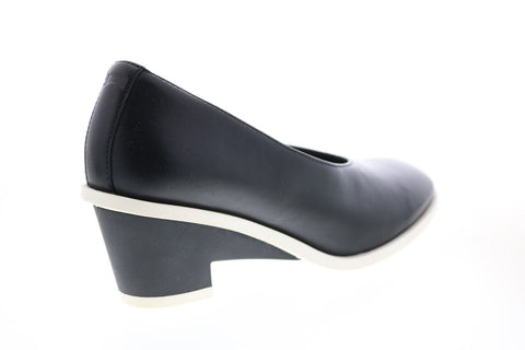 Camper Brooke K200649-004 Womens Black Leather Slip On Pumps Heels Shoes