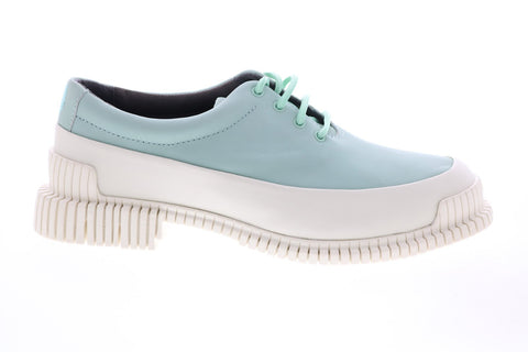 Camper Pix K200687-011 Womens Green Leather Lace Up Euro Sneakers Shoes