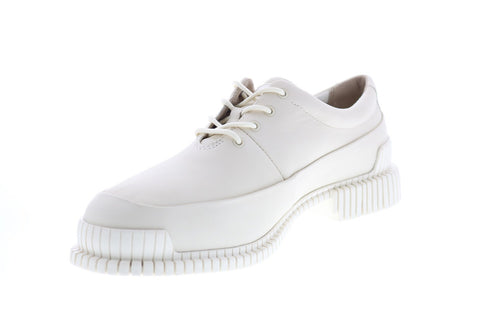 Camper Pix K200687-017 Womens Beige Leather Lace Up Flats Oxford Shoes