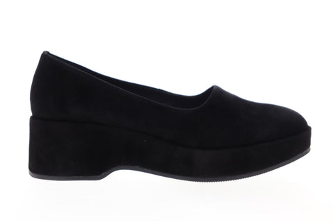 Camper Sisea K200697-001 Womens Black Nubuck Slip On Casual Flats Shoes