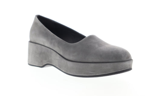 Camper Sisea K200697-002 Womens Gray Nubuck Slip On Casual Flats Shoes