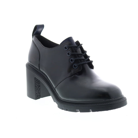 Camper Whitnee K200707-001 Womens Black Leather Slip On Heels Pumps Shoes