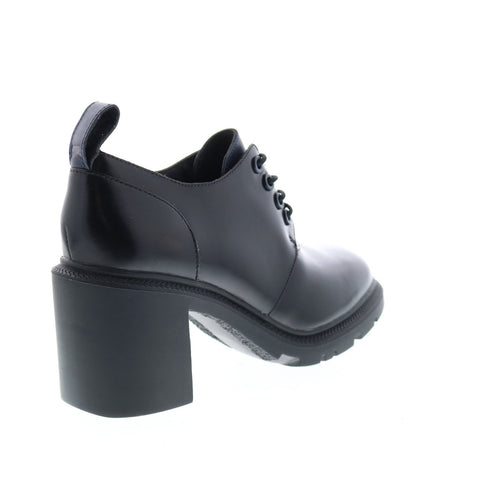 Camper Whitnee K200707-001 Womens Black Leather Slip On Heels Pumps Shoes