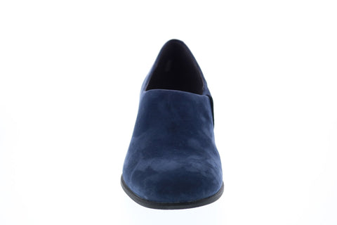 Camper Katie K200720-009 Womens Blue Suede Slip On Heels Pumps Shoes