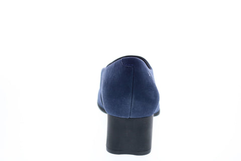Camper Katie K200720-009 Womens Blue Suede Slip On Heels Pumps Shoes