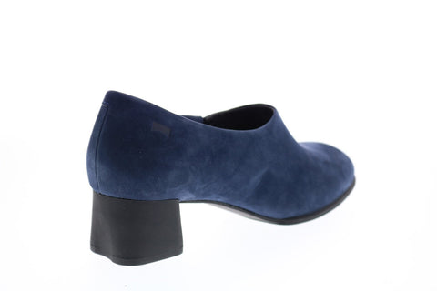 Camper Katie K200720-009 Womens Blue Suede Slip On Heels Pumps Shoes