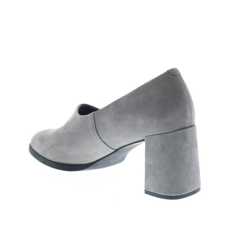 Camper Kara K200725-005 Womens Gray Nubuck Slip On Heels Pumps Shoes