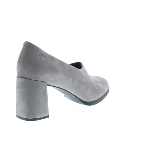 Camper Kara K200725-005 Womens Gray Nubuck Slip On Heels Pumps Shoes