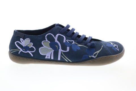 Camper Tws K200733-005 Womens Blue Suede Lace Up Euro Sneakers Shoes