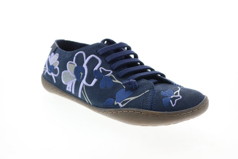 Camper Tws K200733-005 Womens Blue Suede Lace Up Euro Sneakers Shoes