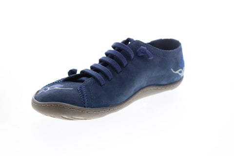 Camper Tws K200733-005 Womens Blue Suede Lace Up Euro Sneakers Shoes