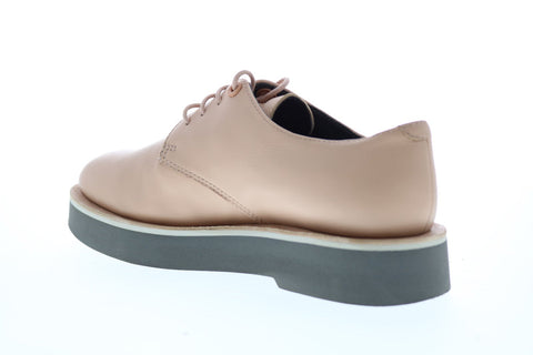 Camper Tyra K200734-005 Womens Beige Leather Lace Up Flats Oxford Shoes