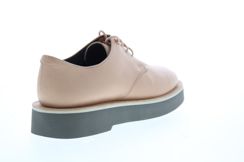 Camper Tyra K200734-005 Womens Beige Leather Lace Up Flats Oxford Shoes