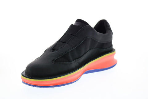 Camper Rolling K200741-001 Womens Black Leather Slip On Euro Sneakers Shoes