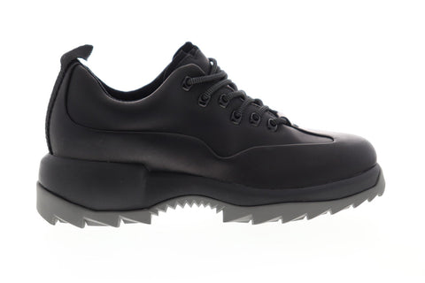 Camper Helix K200744-002 Womens Black Leather Lace Up Low Top Sneakers Shoes