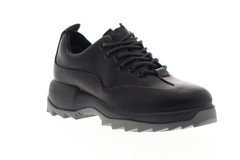 Camper Helix K200744-002 Womens Black Leather Lace Up Low Top Sneakers Shoes