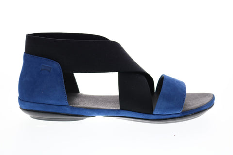 Camper Right Nina K200759-001 Womens Black Suede Slip On Slingback Sandals Shoes