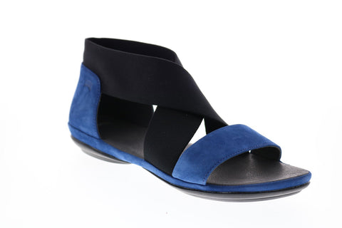 Camper Right Nina K200759-001 Womens Black Suede Slip On Slingback Sandals Shoes