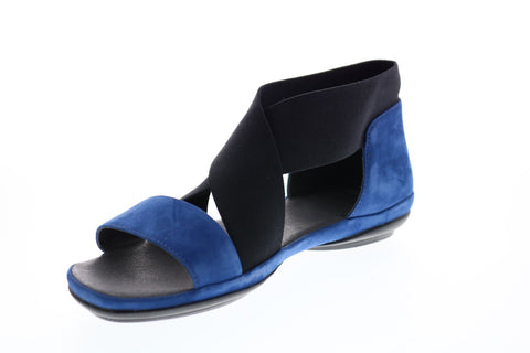 Camper Right Nina K200759-001 Womens Black Suede Slip On Slingback Sandals Shoes