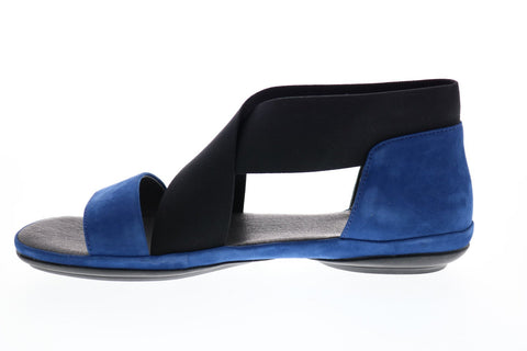 Camper Right Nina K200759-001 Womens Black Suede Slip On Slingback Sandals Shoes
