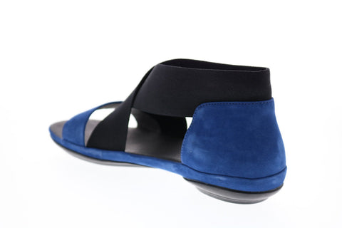 Camper Right Nina K200759-001 Womens Black Suede Slip On Slingback Sandals Shoes