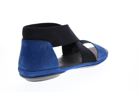 Camper Right Nina K200759-001 Womens Black Suede Slip On Slingback Sandals Shoes