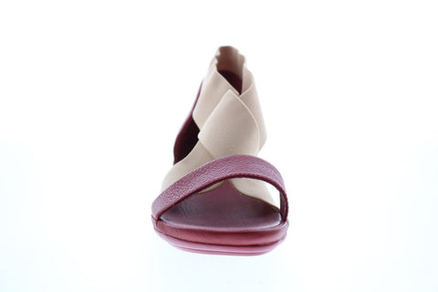 Camper Right Nina K200759-003 Womens Burgundy Leather Slingback Sandals Shoes