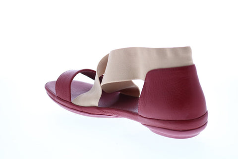 Camper Right Nina K200759-003 Womens Burgundy Leather Slingback Sandals Shoes