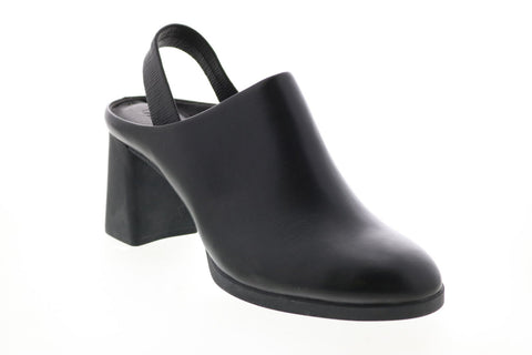 Camper Kara K200765-001 Womens Black Leather Slip On Strap Heels Shoes