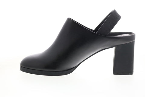Camper Kara K200765-001 Womens Black Leather Slip On Strap Heels Shoes