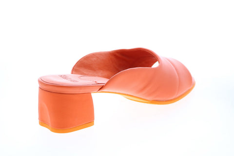 Camper Katie Sandal K200777-001 Womens Orange Leather Strap Sandals Shoes