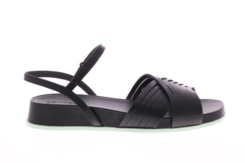 Camper Atonik K200788-001 Womens Black Leather Strap Slingback Sandals Shoes