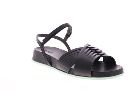 Camper Atonik K200788-001 Womens Black Leather Strap Slingback Sandals Shoes